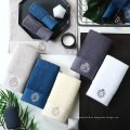 toallas de mano de algodón suave de bordado personalizado de marca de lujo